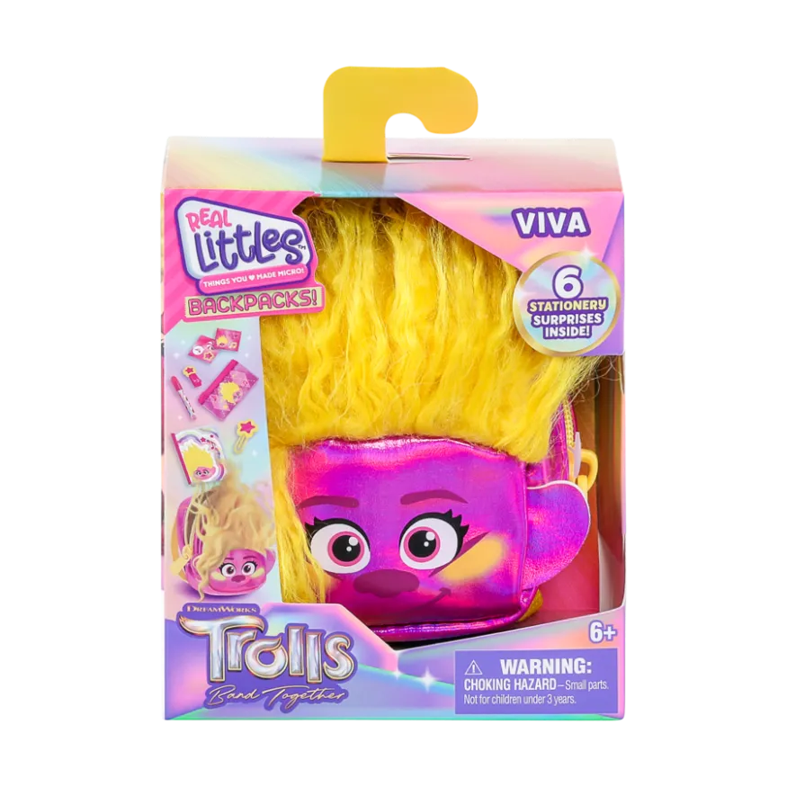 Real Littles S1 Trolls Backpack Single Pack Assorted Styles