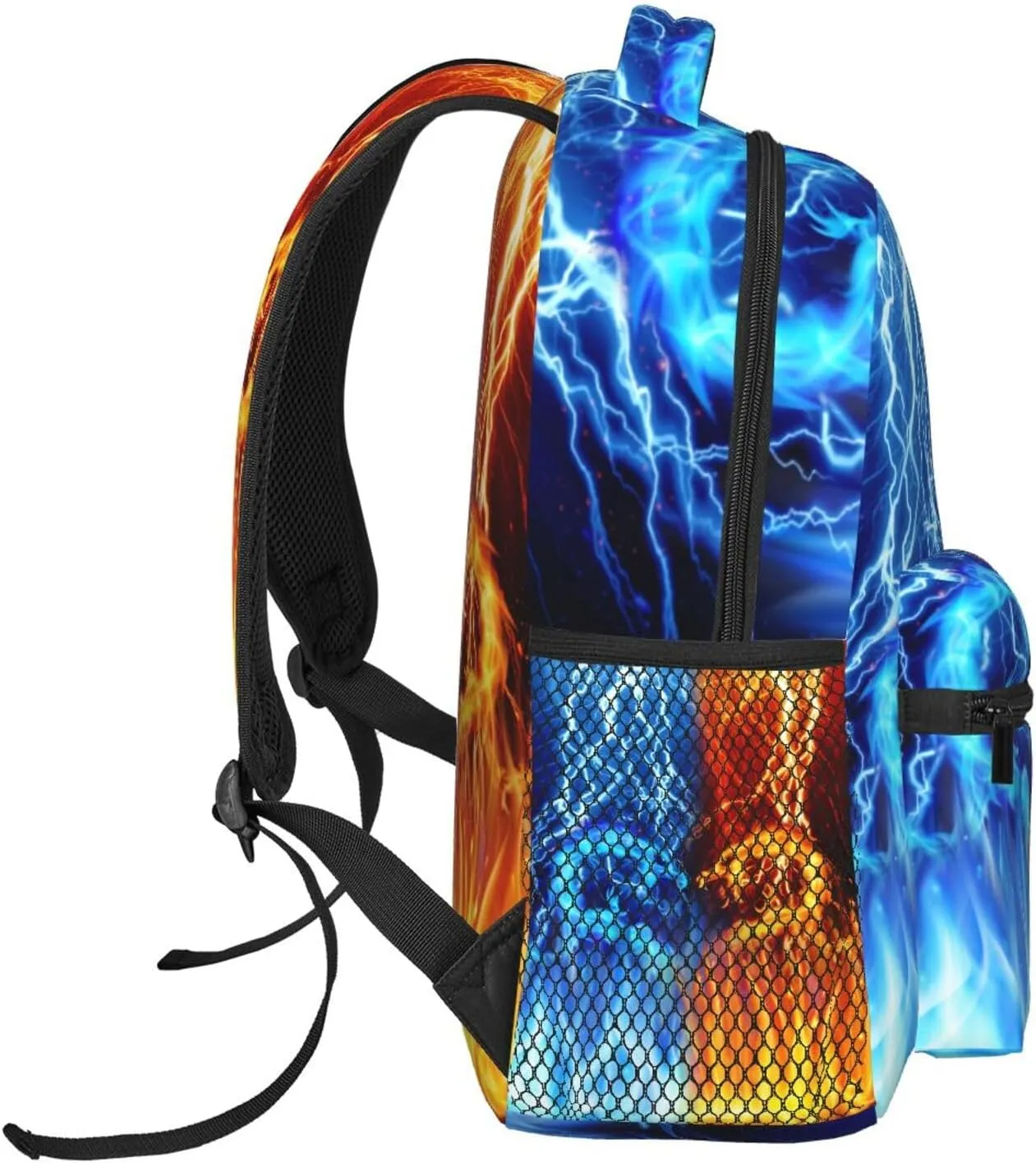 Red Blue Fire Dragon Backpack for Boys Ages 4-12 Cool Lightning Backpacks Animal Bookbag for 2nd 3rd 4th 5th 6th Grade Kids Girls Back to School Gifts