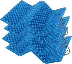 REDCAMP Ultralight Foam Backpacking Sit Pad, Foldable Waterproof Z Hiking Sitting Pad Insulated Stadium Seat Cushion with Strap for Outdoor Camping Picnic, Blue/Black/Yellow