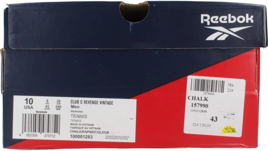 Reebok Men's Club C Revenge Vintage Trainers, 8.5 US, White