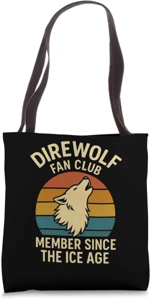 Retro Dire Wolf Direwolf Fan Club Member Since The Ice Dire Tote Bag