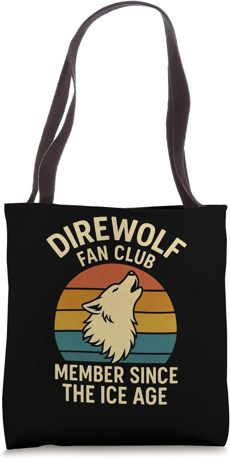 Retro Dire Wolf Direwolf Fan Club Member Since The Ice Dire Tote Bag