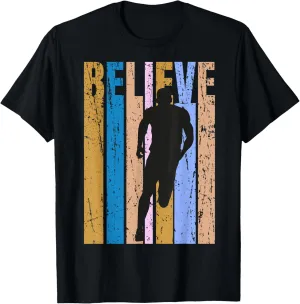 Retro Sprinting Runner Mens Boyts Teen Teenagers Coach T-Shirt