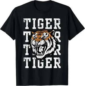 Retro Vintage Tiger Pride Tiger Mascot School Sports Team T-Shirt