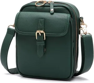 RFID blocking Anti-theft Crossbody Bag Vintage Mini Messenger Bag Travel Waterproof Purse with Built in Wallet