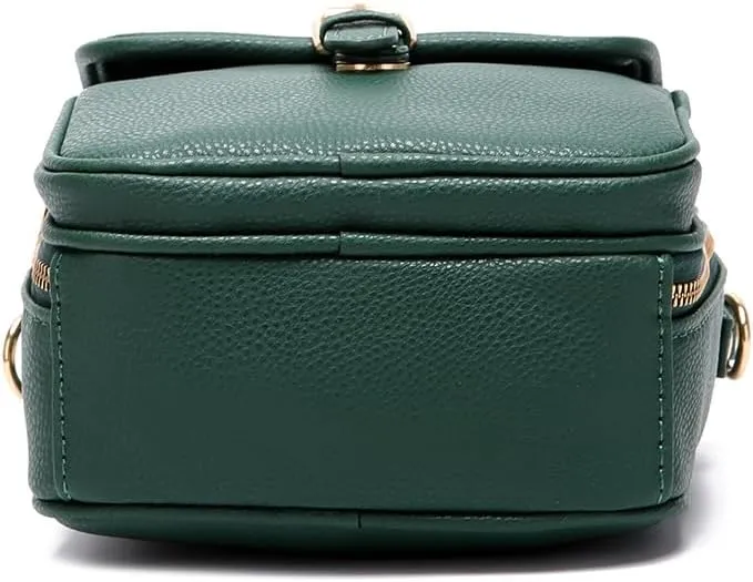 RFID blocking Anti-theft Crossbody Bag Vintage Mini Messenger Bag Travel Waterproof Purse with Built in Wallet