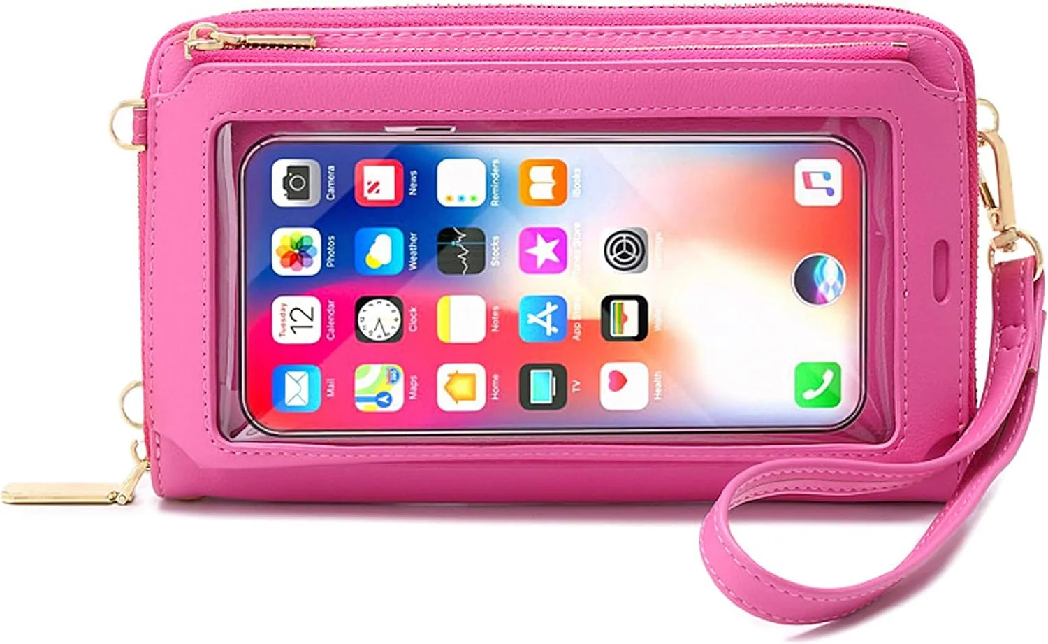 RFID Blocking Touch Screen Phone Bag Small Crossbody Bag Shoulder Handbag Wristlet for Women