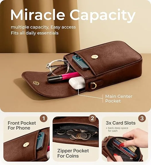 RFID Phone Purse Crossbody Bag for Women