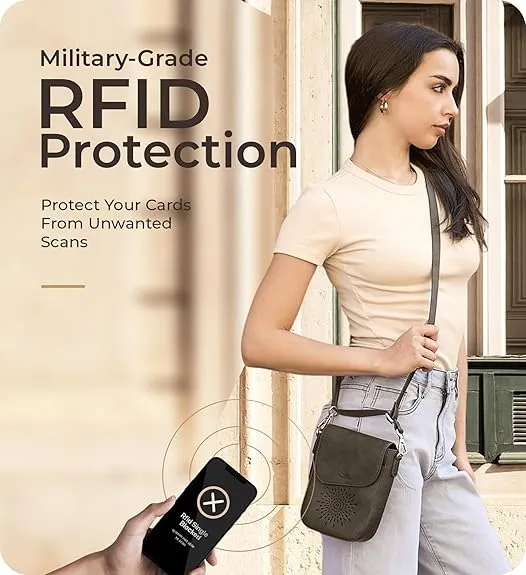 RFID Phone Purse Crossbody Bag for Women