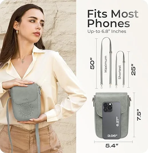 RFID Phone Purse Crossbody Bag for Women