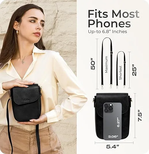 RFID Phone Purse Crossbody Bag for Women