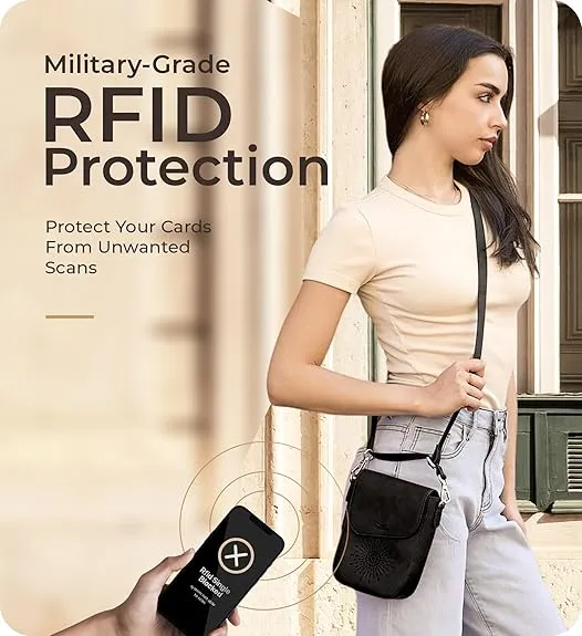 RFID Phone Purse Crossbody Bag for Women