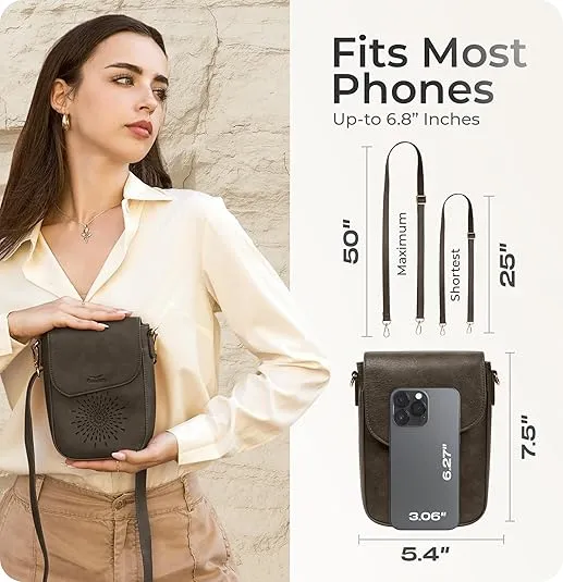 RFID Phone Purse Crossbody Bag for Women