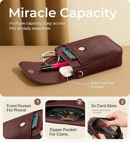 RFID Phone Purse Crossbody Bag for Women