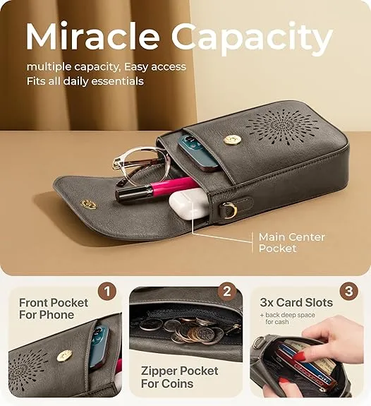 RFID Phone Purse Crossbody Bag for Women