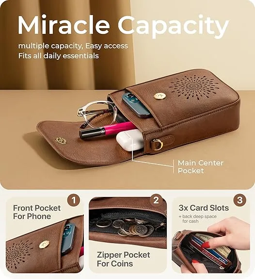RFID Phone Purse Crossbody Bag for Women