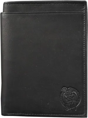 Rico Boston Celtics Black Leather RFID Blocking Passport Holder Cover Travel Billfold Wallet for Men & Women