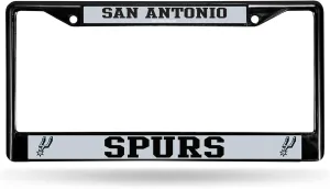 Rico Industries NBA Basketball Standard Black Chrome Frame with Decal Inserts 12" x 6" Car/Truck Auto Accessory