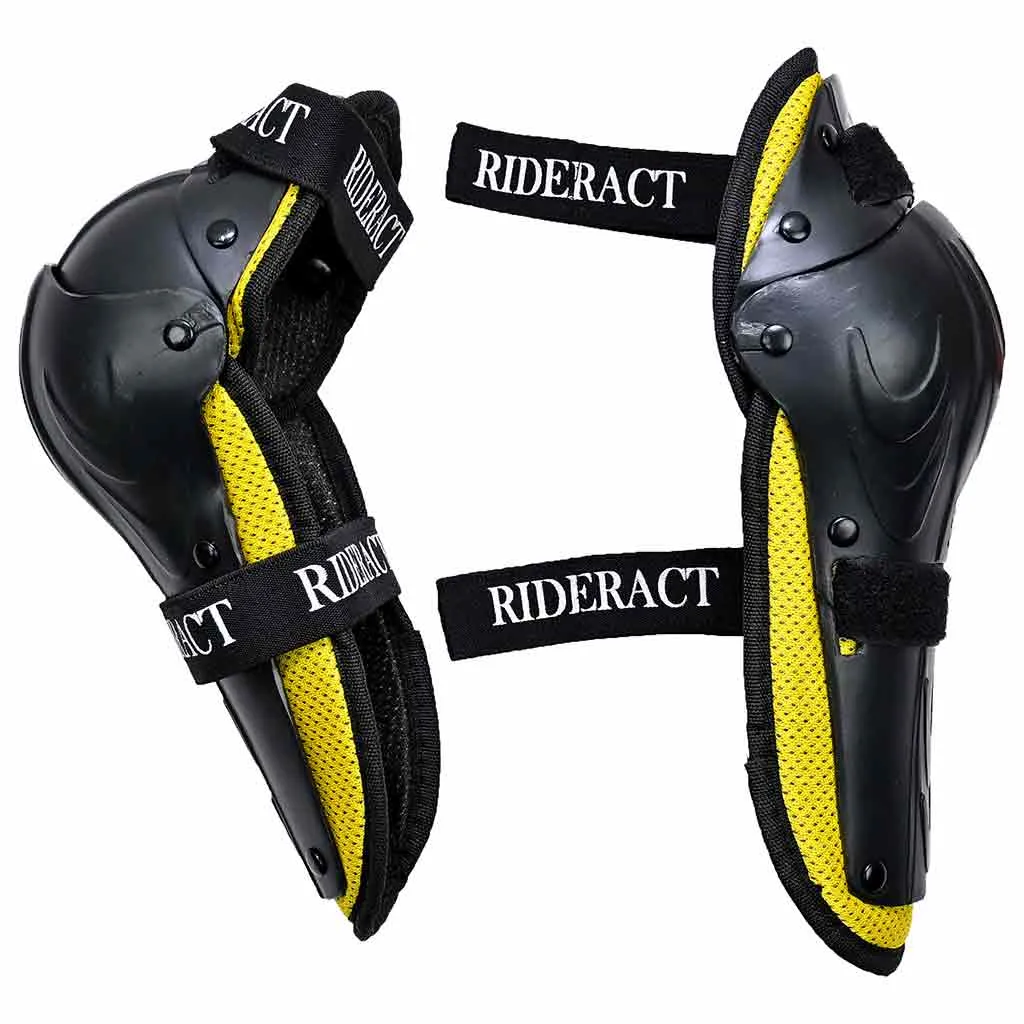 RIDERACT® Youth Knee Protectors SafeMode-v1 Yellow Knee Guards