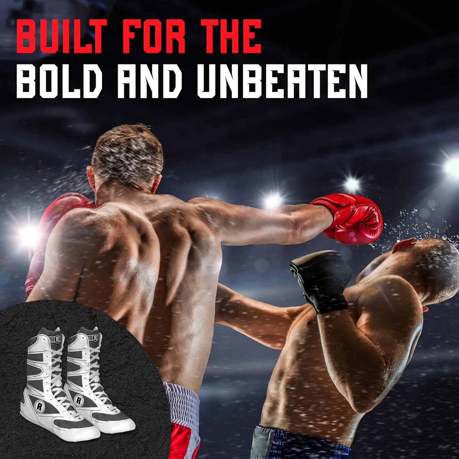 Ringside Diablo Boxing Shoes, Synthetic Leather Shoes for Men and Women, Lightweight, Low-Top Ankle Shoes for Boxing, Wrestling, Workout, Training, and Competition, Available in Different Sizes (2-13)