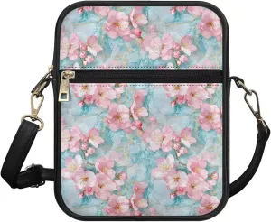 Rnyleeg Leather Messenger Bag Small Crossbody Sling Bag Portable Satchel Bag with Adjustable Shoulder Strap for Everyday Use