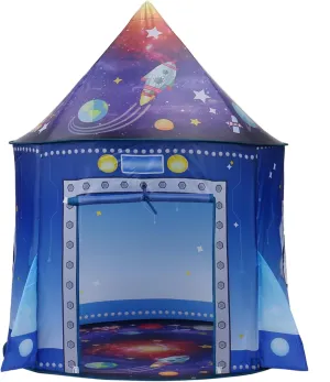 Rocket Ship Tent for Kids Pop-Up Rocket Play Tent Astronaut Space Tent Playhouse for Boys & Girls