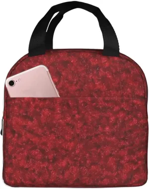 Rose Represents Love Print Insulated Lunch Bag, Reusable Cooler Tote Handle Bag, For Meal Prep, Drinks, Snacks