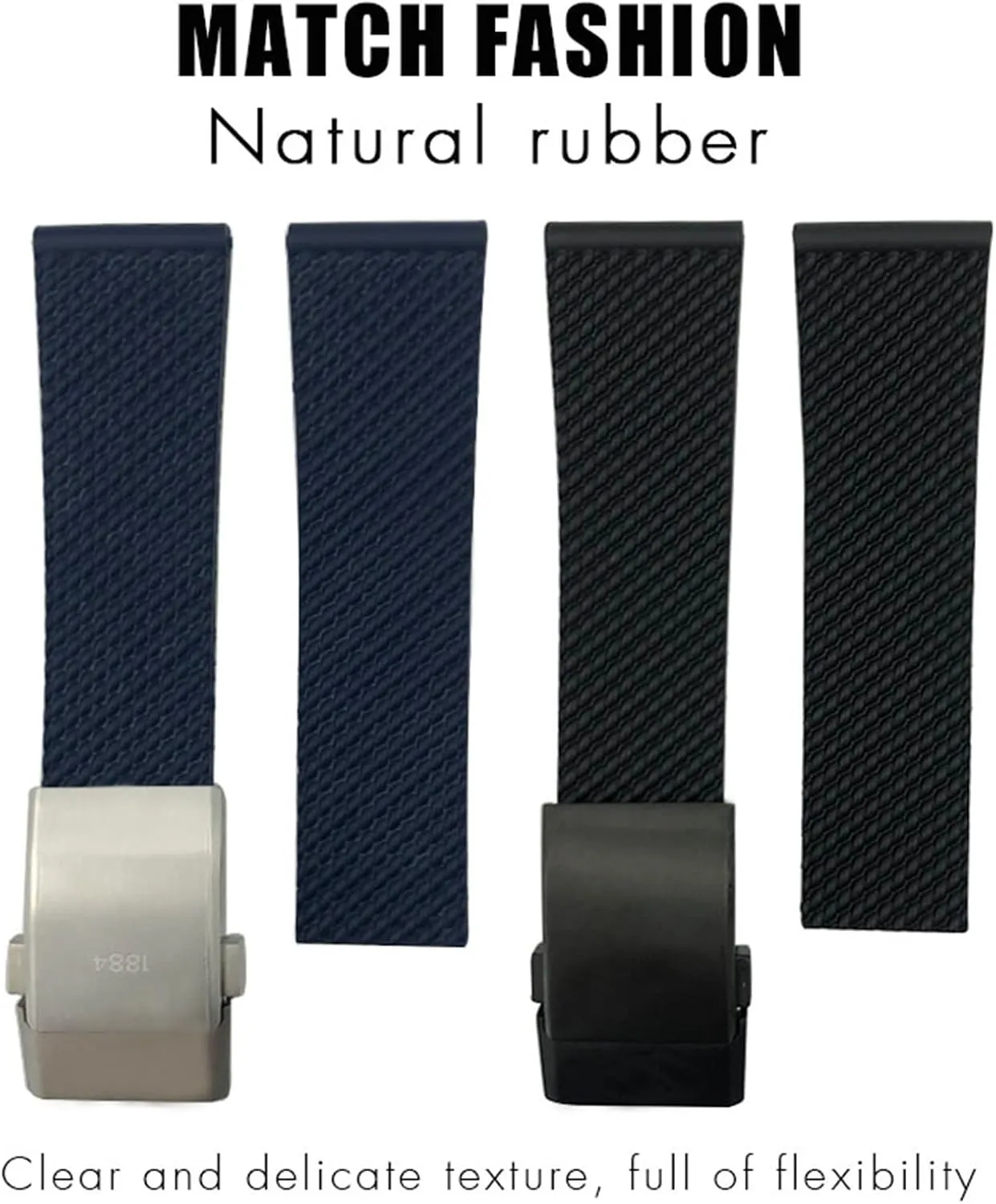 Rubber Watchband 22mm 24mm For Breitling Superocean Heritage Avenger Challenger Woven Silicone Waterproof Soft Watch Strap