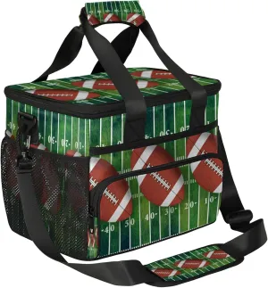 Rugby Lawns Extra Large Reusable Lunch Tote Bag with Reinforced Handle Removable Adjustable Shoulder Straps, Leakproof Insulated Lunch Box, 17L Lunch Cooler Bag for Adults Women Men