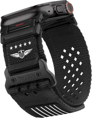 Rugged Nylon Band for Apple Watch Ultra 2 Bands for Men 49mm 46mm 45mm 44mm 42mm,Breathable Stars-Stripes Flag Wristband Workout Athletic Strap for iWatch Bands Ultra Series 10 9 8 7 6 5 4 3 SE/Ultra2