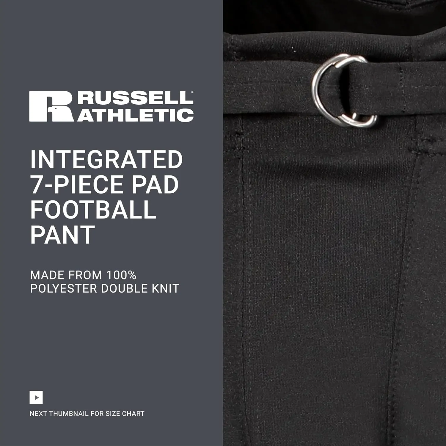 Russell Athletic Men's Integrated 7-Piece Pad Football Pant