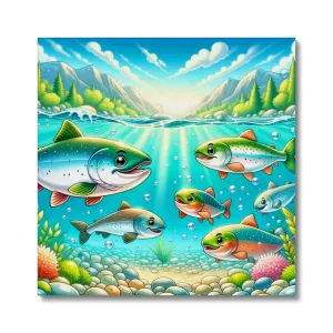 Salmon Children's Design | Canvas