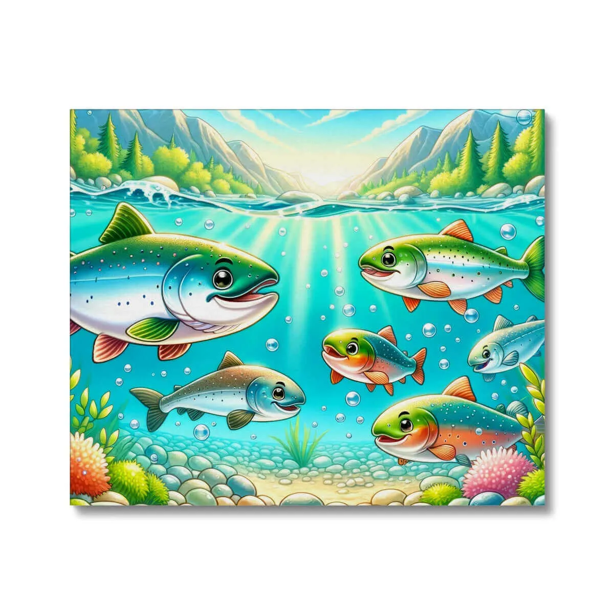 Salmon Children's Design | Canvas