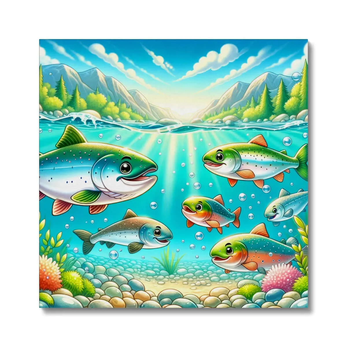 Salmon Children's Design | Canvas