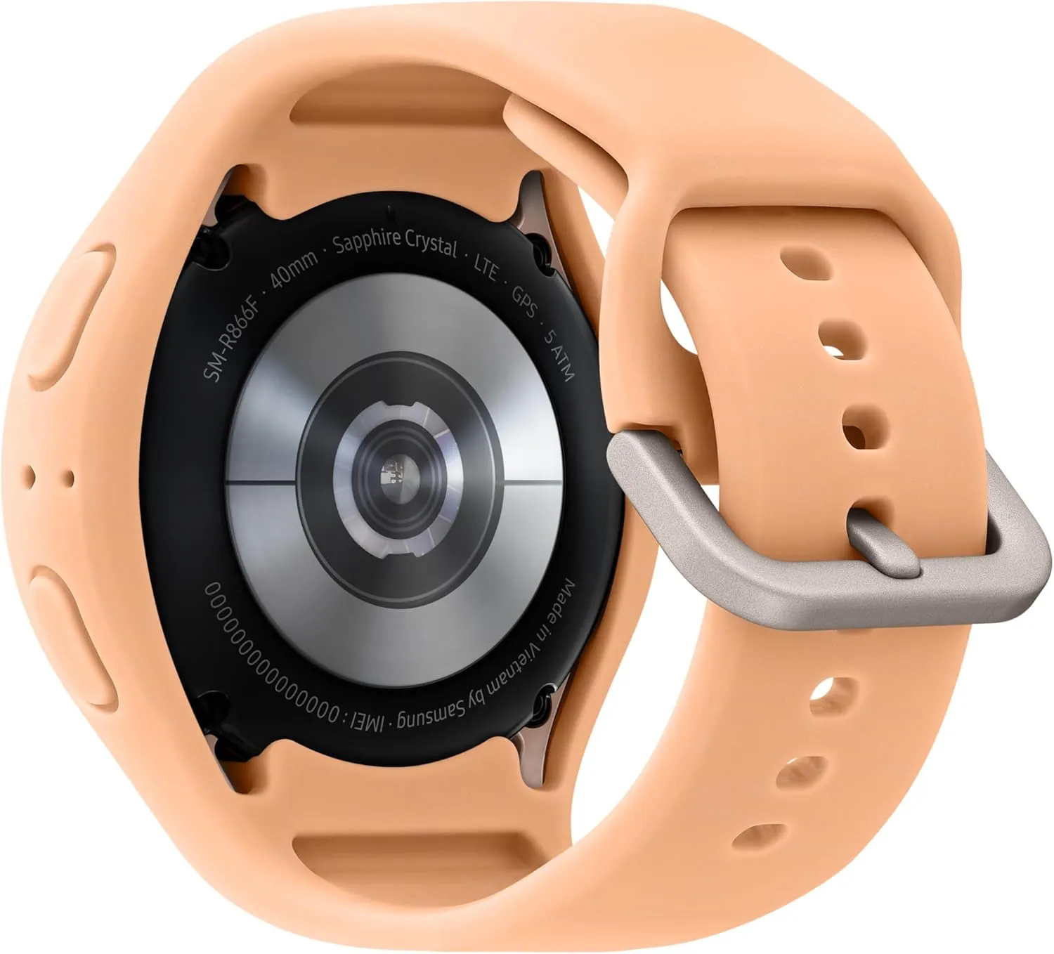 SAMSUNG Galaxy Watch Kids Band for Galaxy Watch 4/5/6/7/FE, Smartwatch Replacement Strap for Kids, Silicone Small, GP-TYL305AMBPU, Peach