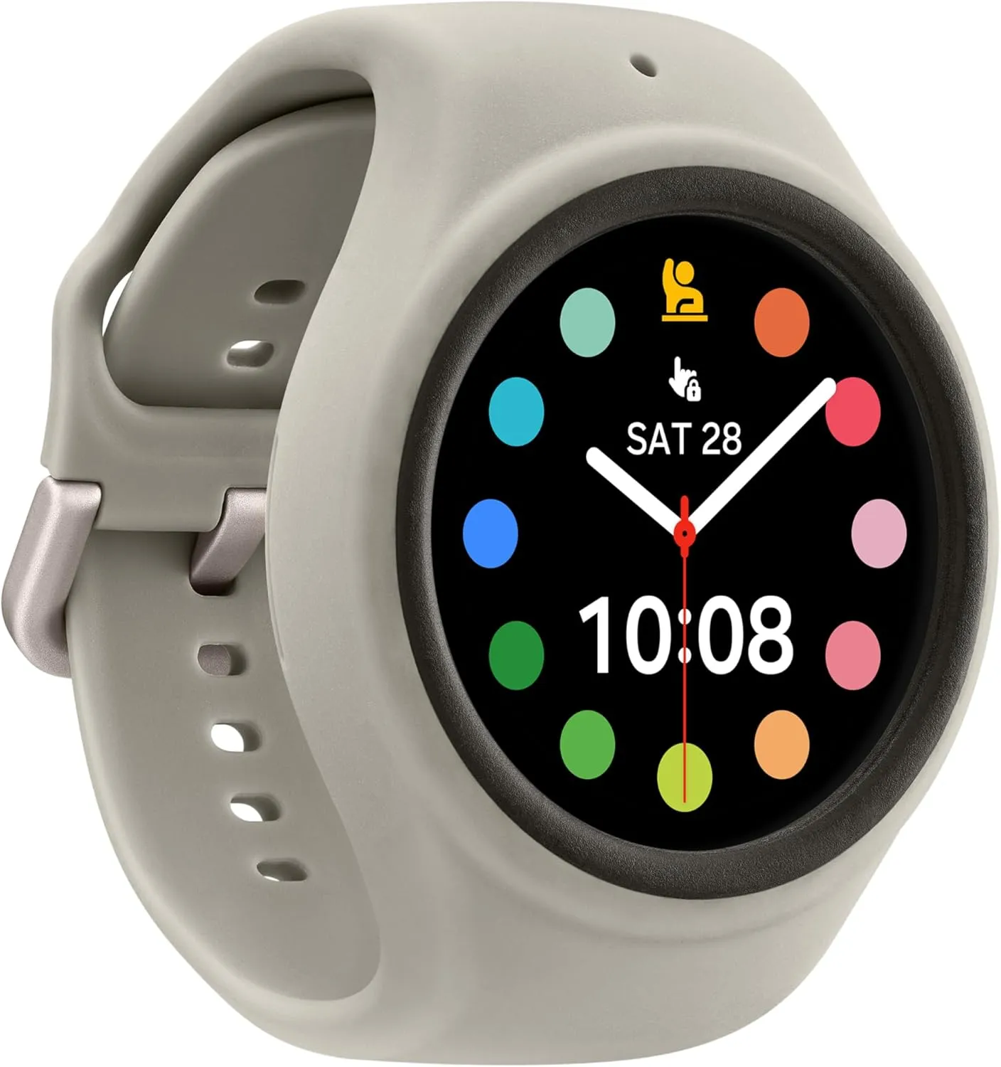 SAMSUNG Galaxy Watch Kids Band for Galaxy Watch 4/5/6/7/FE, Smartwatch Replacement Strap for Kids, Silicone Small, GP-TYL305AMBSU, Light Gray