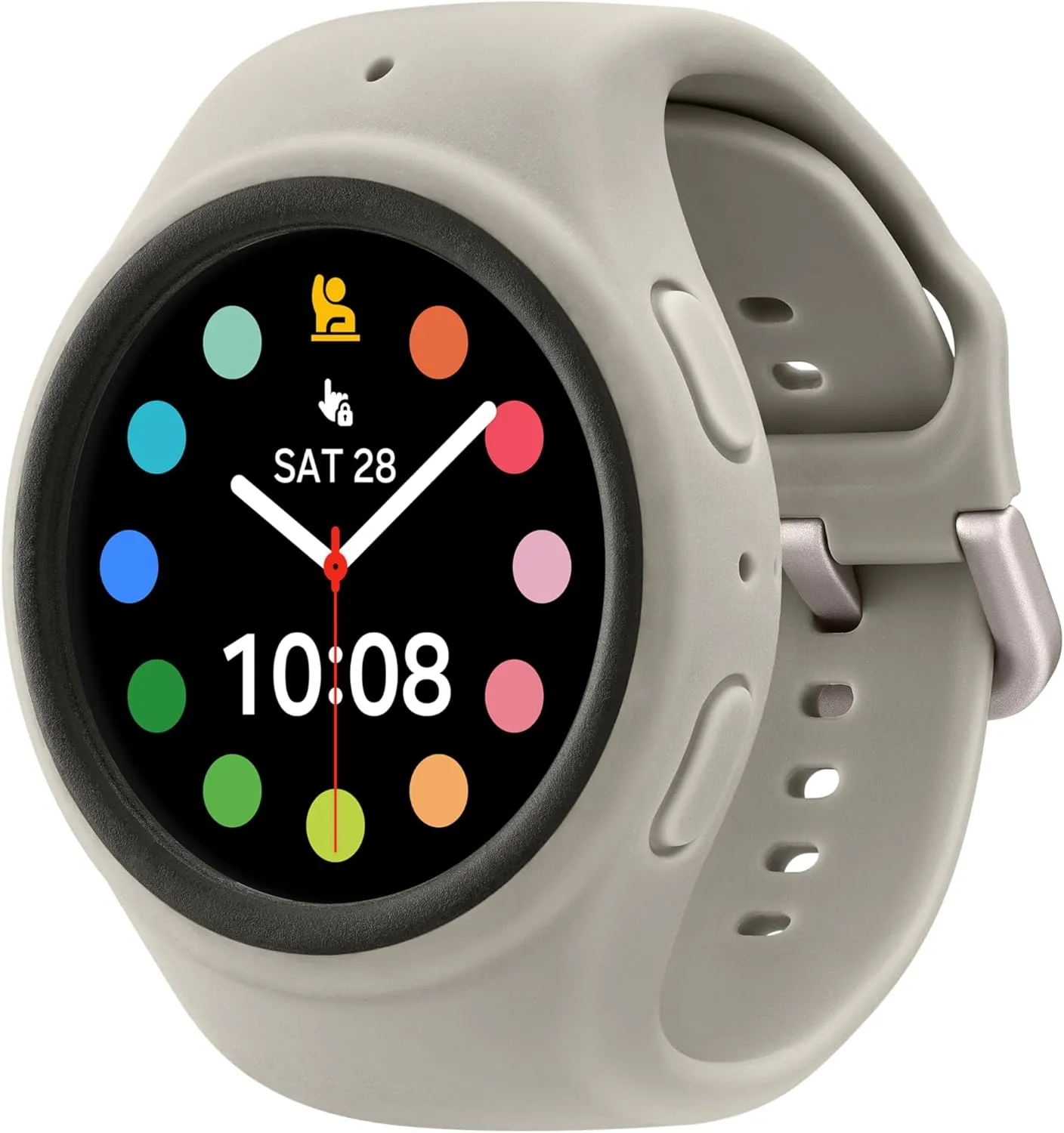 SAMSUNG Galaxy Watch Kids Band for Galaxy Watch 4/5/6/7/FE, Smartwatch Replacement Strap for Kids, Silicone Small, GP-TYL305AMBSU, Light Gray