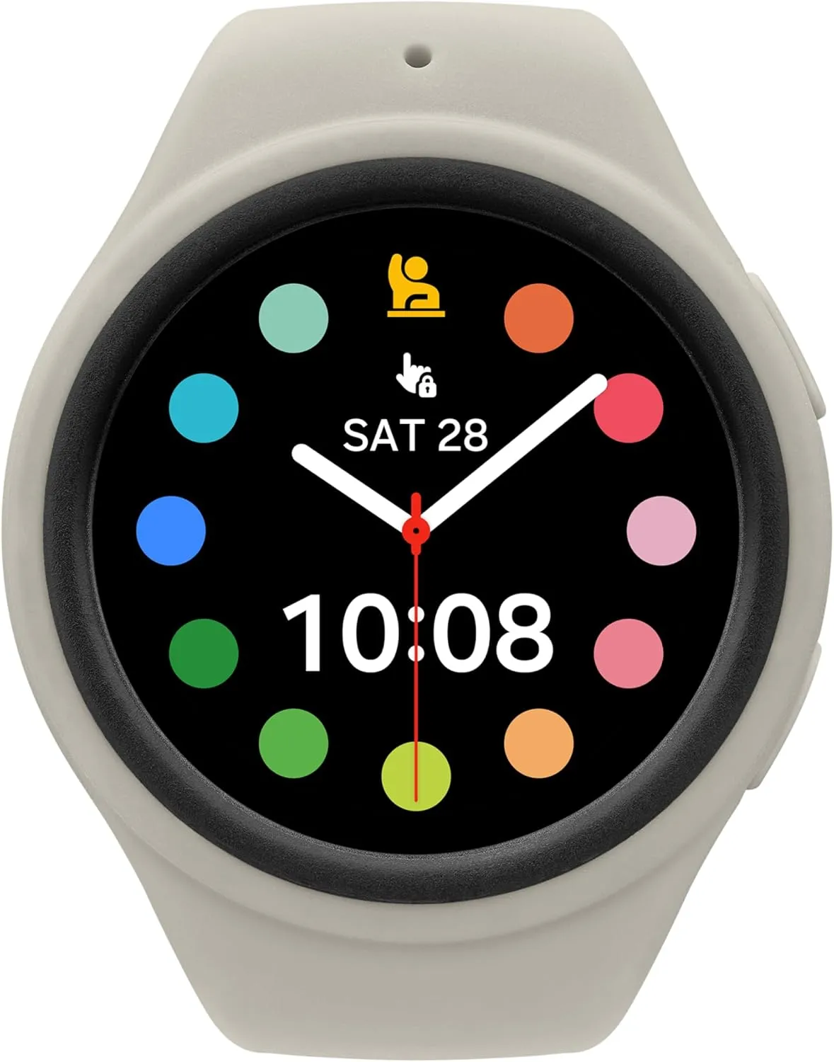 SAMSUNG Galaxy Watch Kids Band for Galaxy Watch 4/5/6/7/FE, Smartwatch Replacement Strap for Kids, Silicone Small, GP-TYL305AMBSU, Light Gray