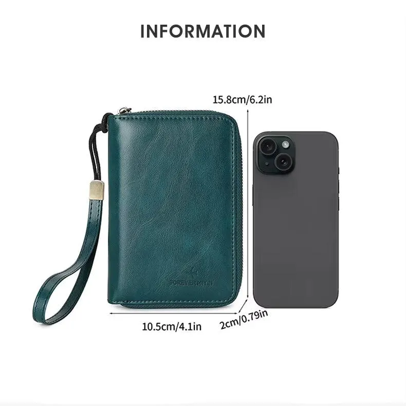 Sasha | RFID Blocking Passport Holder Travel Wallet with Wrist Strap