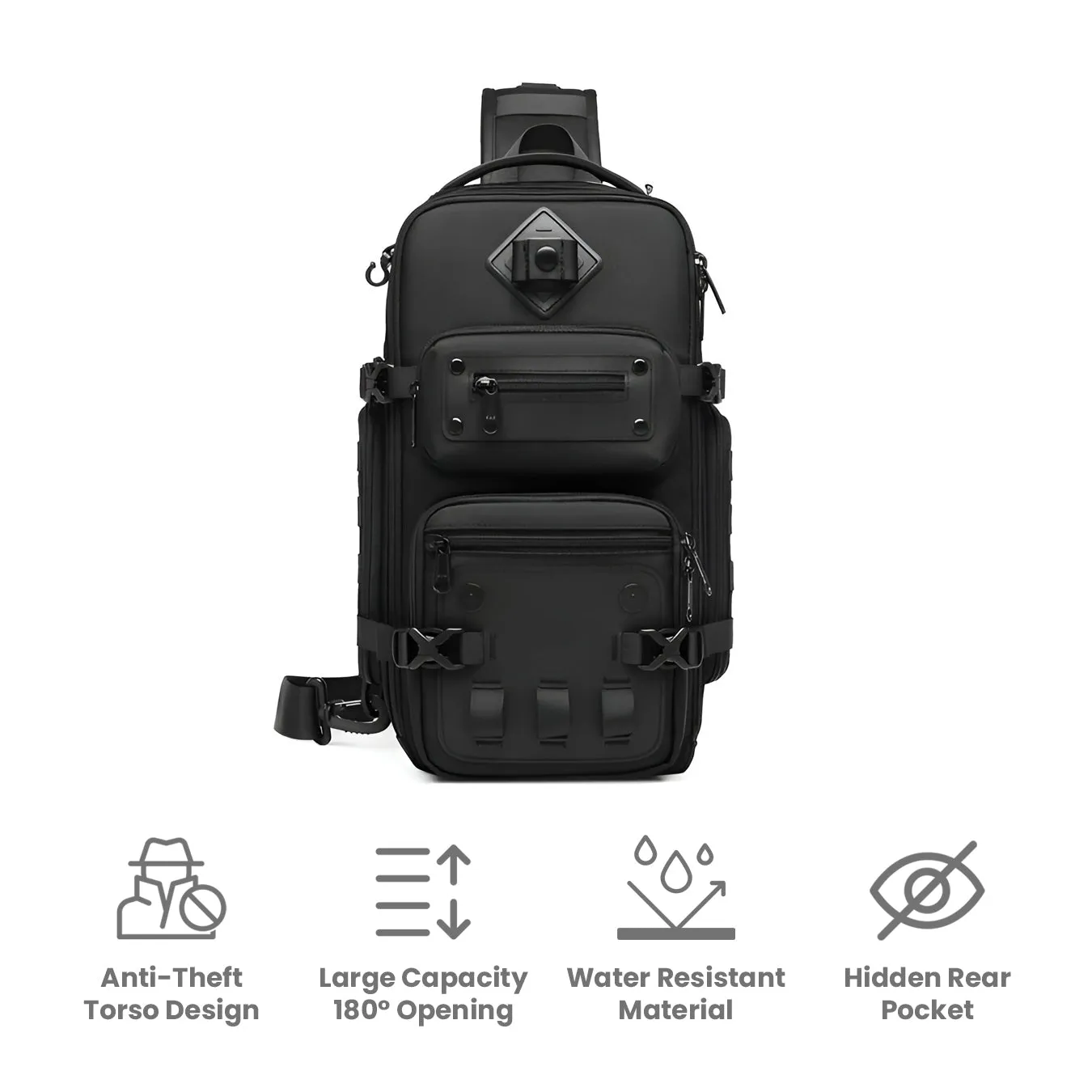 SecureStride Large Anti-Theft Crossbody Bag