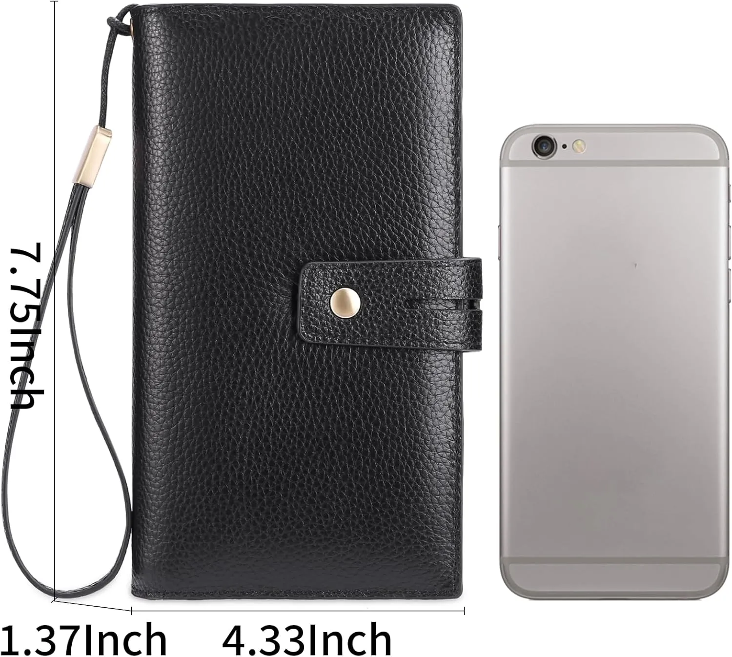 SENDEFN Women's Wallet Large Capacity RFID Blocking Leather Wallets Credit Cards Organizer with Checkbook Holder