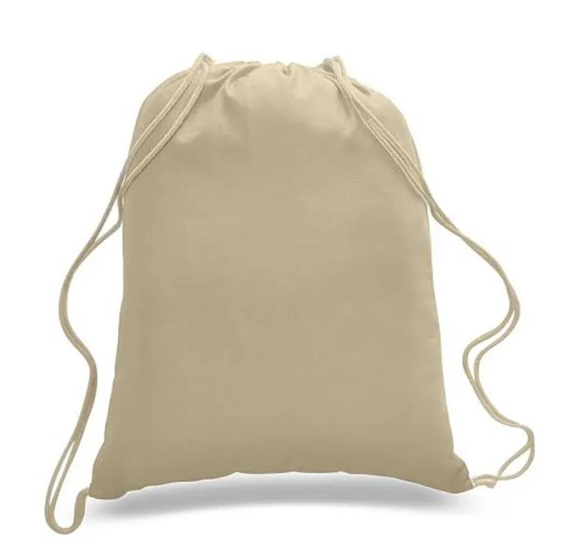 Set of 50 - Cotton Drawstring Bag / Cinch Packs- Blank BPK388