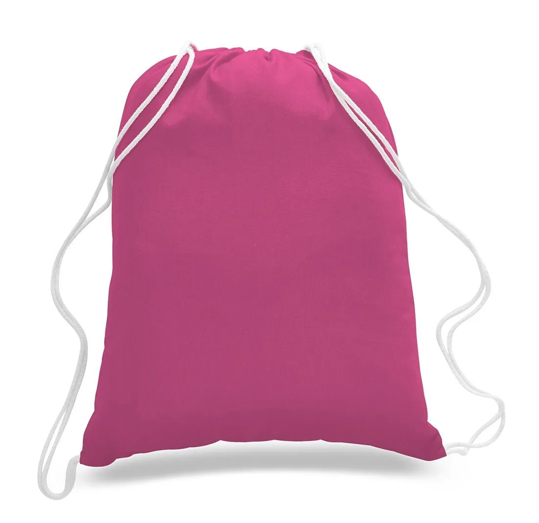 Set of 50 - Cotton Drawstring Bag / Cinch Packs- Blank BPK388