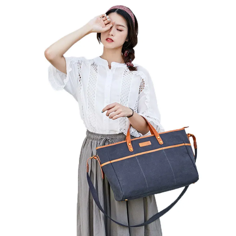 shoulder Unique collection bag Canvas leather Special price woman genuine