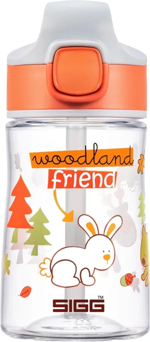 SIGG - Kids Miracle Water Bottle - Furry Friends - Lightweight Tritan with Leak-Proof Lid - One Hand Children's Drink Bottle - 12 Oz