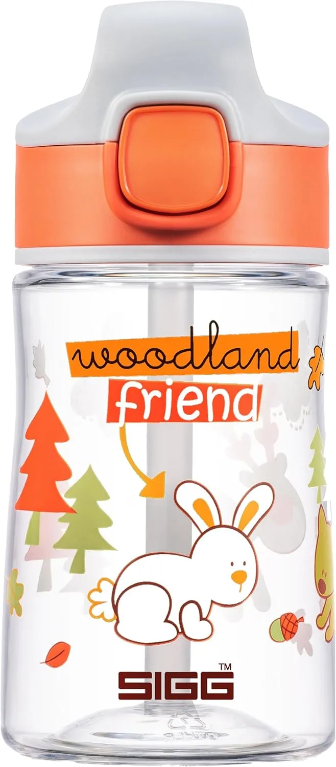 SIGG - Kids Miracle Water Bottle - Furry Friends - Lightweight Tritan with Leak-Proof Lid - One Hand Children's Drink Bottle - 12 Oz