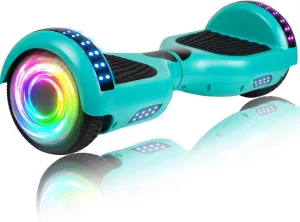 SISIGAD Hoverboard for Kids Ages 6-12, with Built-in Bluetooth Speaker and 6.5" Colorful Lights Wheels, Safety Certified Self Balancing Scooter Gift for Kids