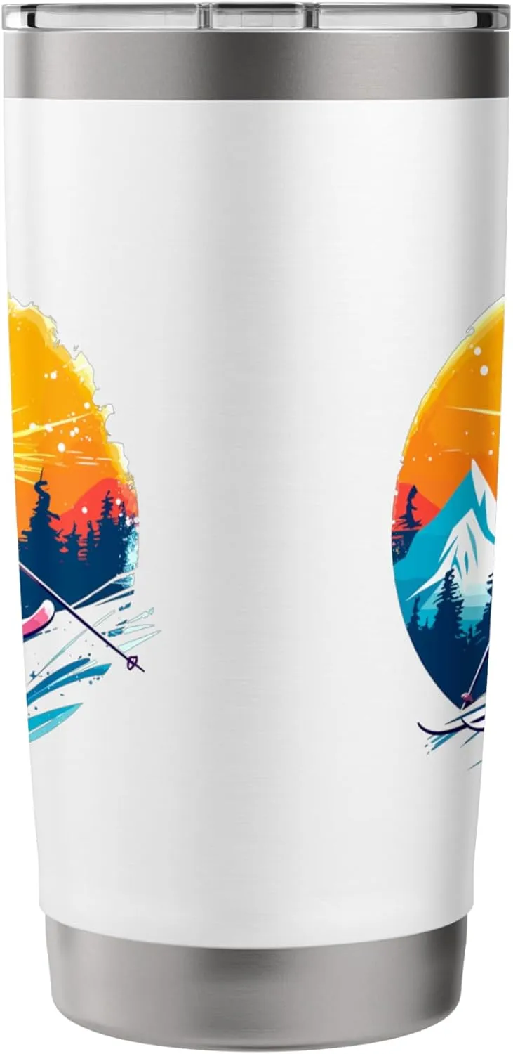Ski Team Skier School Skiing Trip Ski Team Crew Skiing Stainless Steel Insulated Tumbler
