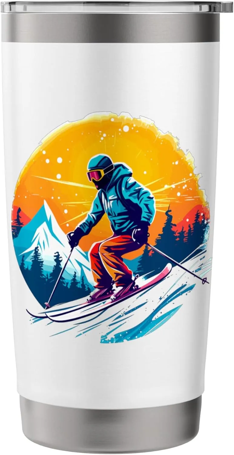 Ski Team Skier School Skiing Trip Ski Team Crew Skiing Stainless Steel Insulated Tumbler