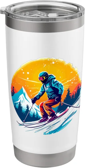 Ski Team Skier School Skiing Trip Ski Team Crew Skiing Stainless Steel Insulated Tumbler